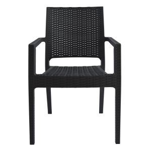 Стол с подлакътници, полипропилен, тъмно сив 57x55,5x89cm Hm5134,01