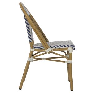 Стол тесктил и алуминий имитиращ бамбук Hm5860,02 46x56x88hcm