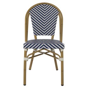 Стол тесктил и алуминий имитиращ бамбук Hm5860,02 46x56x88hcm
