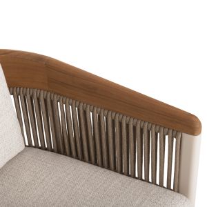 Стол-кресло Ethereal Sm6166 тиково дърво - полиетиленов каучук - олефин 60x63x84в см.