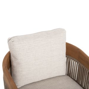 Стол-кресло Ethereal Sm6166 тиково дърво - полиетиленов каучук - олефин 60x63x84в см.