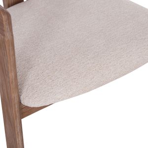 Стол-кресло за трапезария Kall Winsor Hm18247.01 бежово букле кафяви крака 56x45x73всм.