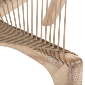 Стол-шезлонг Harp Hm9861 с рамка от масивно дърво ясен 85x101,5x128,5hcm за дневна и градина