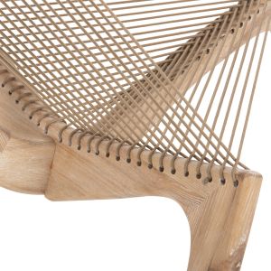 Стол-шезлонг Harp Hm9861 с рамка от масивно дърво ясен 85x101,5x128,5hcm за дневна и градина