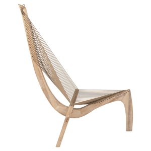 Стол-шезлонг Harp Hm9861 с рамка от масивно дърво ясен 85x101,5x128,5hcm за дневна и градина