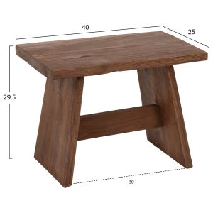Chair Hm7901 made of solid wood in natural color - 40x25x29.5cm