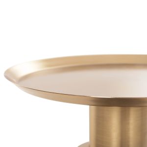 Side table Ballin blue glass-metal in gold D37.5x49.5cm Hm9725