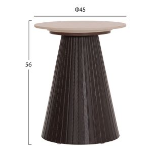Side table Cater Hm18322 ceramic top with travertine look - MDF base Φ45x56hcm.