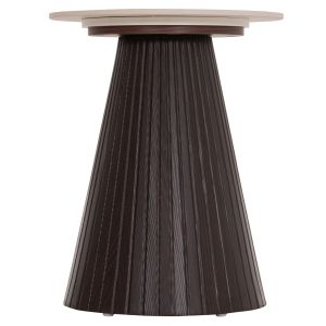 Side table Cater Hm18322 ceramic top with travertine look - MDF base Φ45x56hcm.