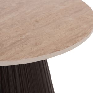 Side table Cater Hm18322 ceramic top with travertine look - MDF base Φ45x56hcm.