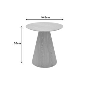 Side table Donda, MDF, walnut, 45x50 cm