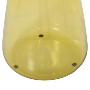 Side table Valery light green glass base-metal top in gold D39.5x52cm Hm9732