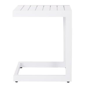 Side table for shelving with classic table Hm6274.01 aluminum in white 42x43x53cm.