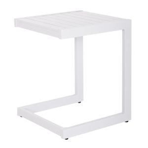 Side table for shelving with classic table Hm6274.01 aluminum in white 42x43x53cm.