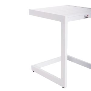 Side table for shelving with classic table Hm6274.01 aluminum in white 42x43x53cm.