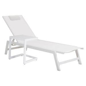 Side table for shelving with classic table Hm6274.01 aluminum in white 42x43x53cm.