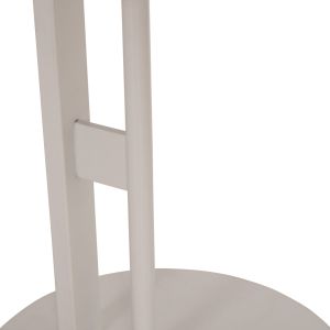 Oval side table Alper Hm18328 Mdf in sonama - metal base in white 50x50x51cm.