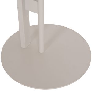 Oval side table Alper Hm18328 Mdf in sonama - metal base in white 50x50x51cm.