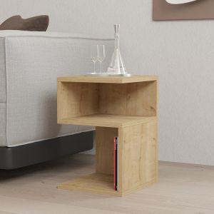 Caroly melamine side table in natural shade 29.6x31.4x45cm