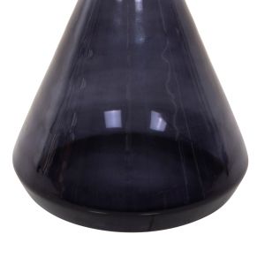 Side table Demmy black glass top and purple glass base - metal part in gold D41x48hcm Hm9727