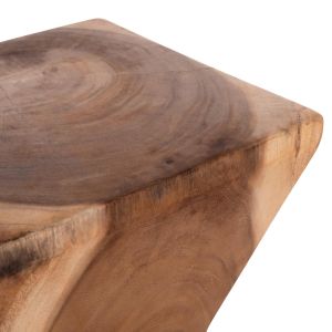 Странична табуретка с наковалня Hm9756.11 дърво Suar в естествен цвят 31x31x45всм.
