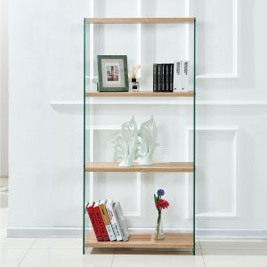 Glass shelf Clear Club Mdf shelves 76x30x165 Hm8092 Glass Line
