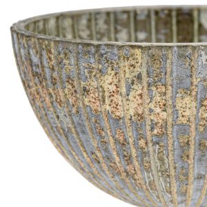 Стъклена чаша с основа Fl1946 метална повърхност 18x16см