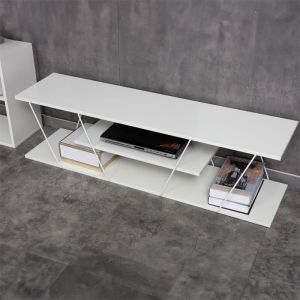 Тw стойка Tars цвят сив/бял 120x30x33cм