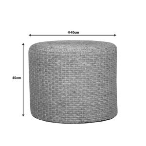 Табуретка Axar от юта в естествен нюанс D40x40см