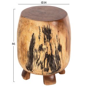 Табуретка Bozzo Hm9762 от масивно естествено дърво - D34x46cm