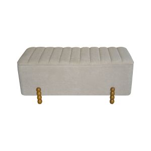 Табуретка Daph Trunk бежово кадифе 110х46х45