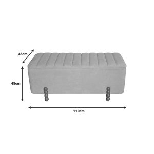Табуретка Daph Trunk бежово кадифе 110х46х45