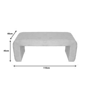 Табуретка Gagga кадифена дамаска в зелен нюанс 110x40x45см