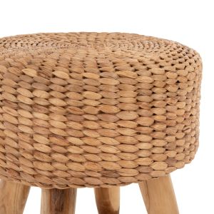 Табуретка Jim Hm7824 тиково дърво в естествен цвят - матирана седалка D43x43cm