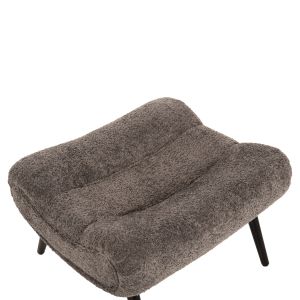Табуретка Kemba Hm9606,01 сиво букле-с черни дървени крака 68x58x40hcm