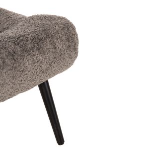 Табуретка Kemba Hm9606,01 сиво букле-с черни дървени крака 68x58x40hcm