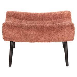 Табуретка Kemba Hm9606,02 розово букле-с черни дървени крака 68x58x40hcm