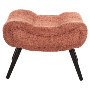 Табуретка Kemba Hm9606,02 розово букле-с черни дървени крака 68x58x40hcm