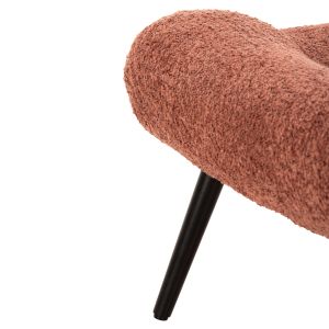 Табуретка Kemba Hm9606,02 розово букле-с черни дървени крака 68x58x40hcm