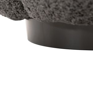 Табуретка Kripp Hm9602,01 сиво букле с черна метална база D60x31hcm
