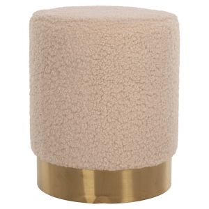 Табуретка Levy Hm8408,20 букле цвят екрю D35x42hcm