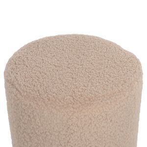 Табуретка Levy Hm8408,20 букле цвят екрю D35x42hcm