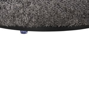 Табуретка Linner Hm9604,01 сиво букле с черни детайли D38,5x43hcm
