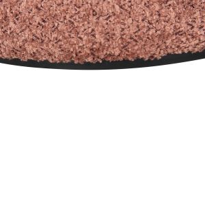 Табуретка Linner Hm9604,02 розово букле с черни детайли D38,5x43hcm