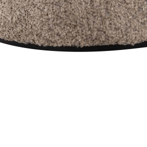 Табуретка Linner Hm9604,08 бежово букле с черни детайли D38,5x43hcm