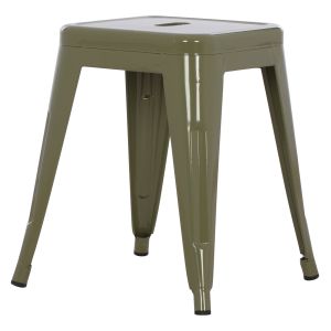 Табуретка Melita Relix Hm0096.43 метална в цвят тъмна маслина 37x37x45hсм.