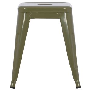 Табуретка Melita Relix Hm0096.43 метална в цвят тъмна маслина 37x37x45hсм.