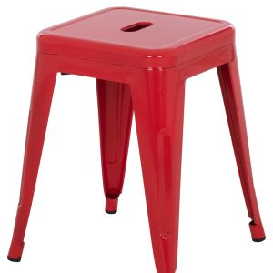 Табуретка Melita Relix Hm0096.44 метална в червен цвят 37x37x45hcm.