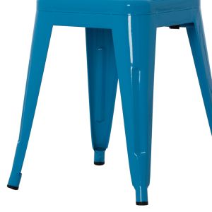 Табуретка Melita Relix Hm0096.48 метална в син цвят 37x37x45hcm.
