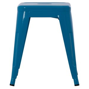 Табуретка Melita Relix Hm0096.48 метална в син цвят 37x37x45hcm.